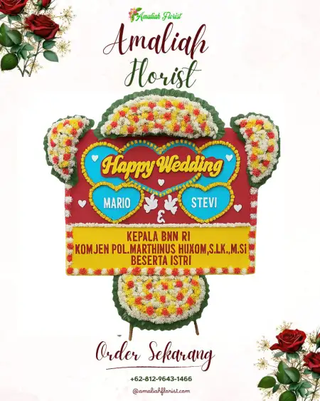 Papan Bunga Pernikahan Kalibanger